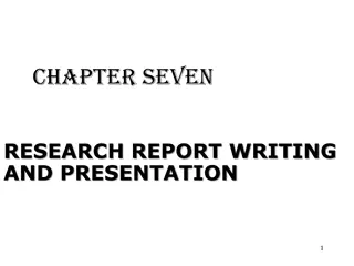 Effective Research Report Writing and Presentation Techniques