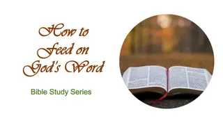 Feed on God's Word: Importance and Benefits of Bible Study Series