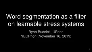 Stress Systems and Word Segmentation: Insights from Learnable Models