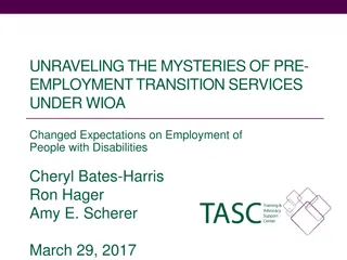 Unraveling Pre-Employment Transition Services: WIOA and Employment of People with Disabilities
