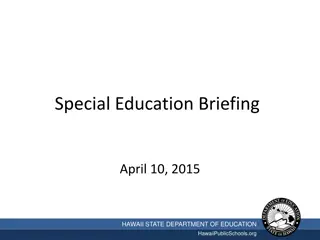 Hawaii Department of Education - Supporting Student Success and Special Education Initiatives
