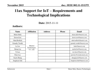 IEEE 802.11-15/1375 November 2015: IoT Support in 11ax - Technological Insights