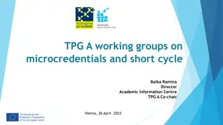Working Groups on Microcredentials and Short Cycle Education Develop Recommendations