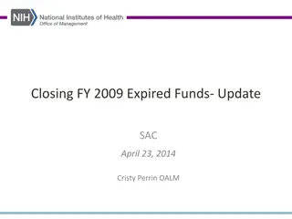 Closing FY 2009 Expired Funds and Lines Update Summary