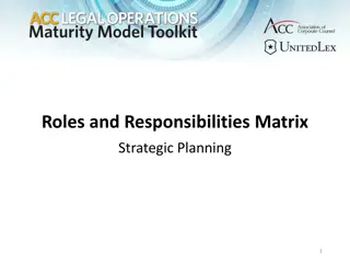 Strategic Planning Roles and Responsibilities Matrix