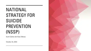 National Strategy for Suicide Prevention Overview