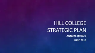 Hill College Strategic Plan Update and Future Initiatives