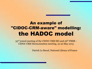 HADOC Conceptual Model and Harmonization Initiative