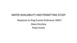 Water Availability & Permitting Study Response to King County Ordinance
