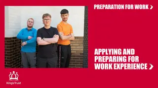 Exploring Work Experience Opportunities and Preparation Steps