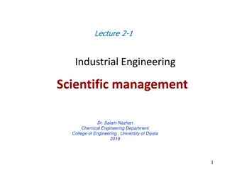 Scientific Management Principles in Industrial Engineering