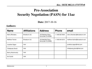 IEEE 802.11-17/1737r0 Pre-Association Security Negotiation (PASN) for 11az