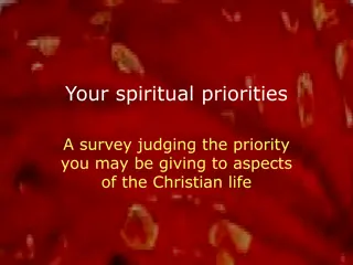 Exploring Spiritual Priorities Survey for Christian Life