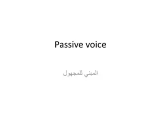 Passive Voice Usage and Formation in English