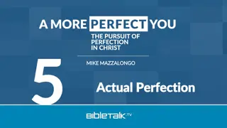 Pursuit of Actual Perfection in Discipleship and Salvation