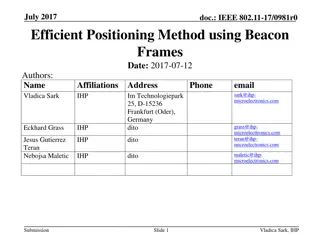 Efficient Positioning Method with Beacon Frames in Dense Multi-User Scenarios