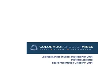 Colorado School of Mines Strategic Plan 2024 Scorecard Presentation