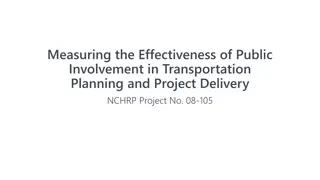 Measuring Effectiveness of Public Involvement in Transportation Planning