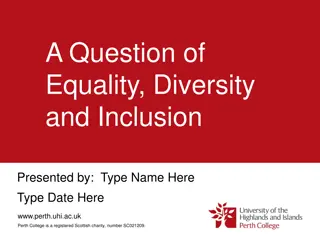 Equality, Diversity, and Inclusion at Perth College