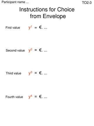 Instructions for Determining Values from Envelope Selection