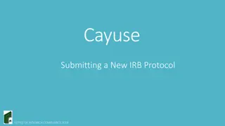 Submitting New IRB Protocol: Cayuse Step-by-Step Guide