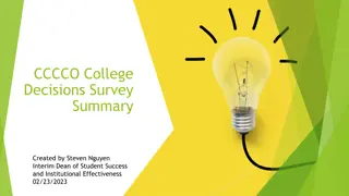 Insights from CCC College Decisions Survey