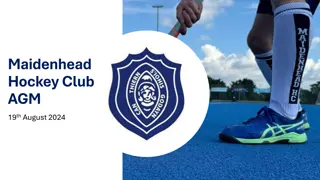 Maidenhead Hockey Club AGM 2024 Finances and Reports