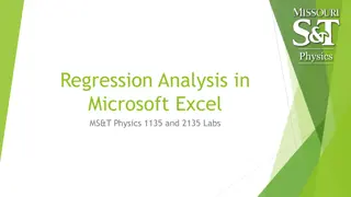 Data Analysis for Regression in Physics Labs