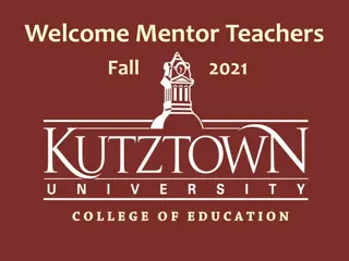 Teacher Certification Programs and Mentor Teacher Information