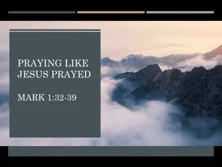 Jesus' Prayer Life from the Scriptures