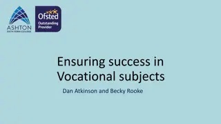 Strategies for Success in Vocational Subjects