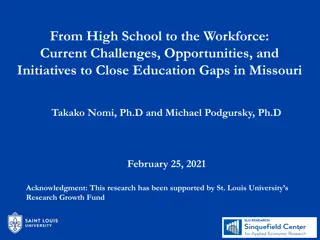Education Research in Missouri: Challenges and Initiatives
