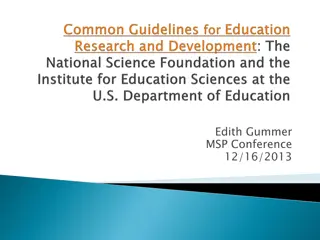 Guidelines for Effective Education Research and Development