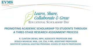 Academic Scholarship Promotion Through Three-Stage Research Assignment Process