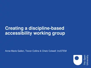 Discipline-Based Accessibility Working Group: Enhancing Student Success