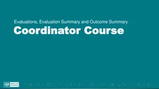Evaluations and Assessments for Course Improvement