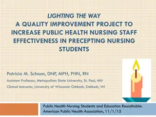 Enhancing Public Health Nursing Precepting Effectiveness