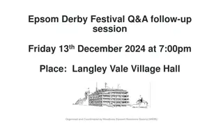 Epsom Derby Festival Q&A Follow-Up Session Agenda and Updates