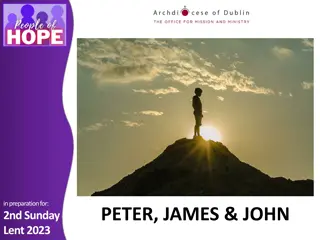 Reflection on Peter, James, and John in 2nd Sunday Lent 2023