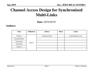 Channel Access Design for Synchronized Multi-Links in IEEE 802.11-19