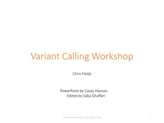 Performing Variant Calling Workshop for Genomics Analysis