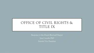 Response to Title IX Report and Accomplishments in Civil Rights Office