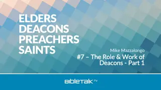 Role and Work of Deacons in the Church