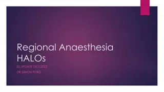 Update on Regional Anaesthesia Techniques by Dr. Simon Ford