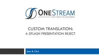 Custom Translation: Forecast Rates and Rules for Financial Forecasting