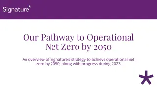 Achieving Operational Net Zero by 2050: Signature's Sustainability Strategy