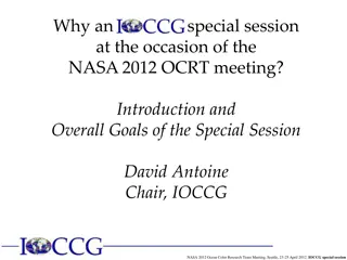 Goals of IOCCG at NASA 2012 OCRT Meeting