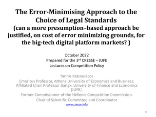 Error Minimizing Approach in Legal Standard Choice for Big Tech Digital Markets