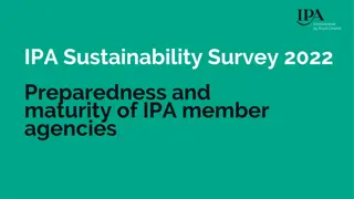 IPA Sustainability Survey 2022: Agency Preparedness & Maturity Insights