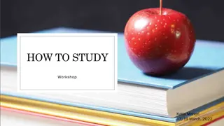 HOW TO STUDY Workshop by Katia Marion - Setting and Achieving Goals